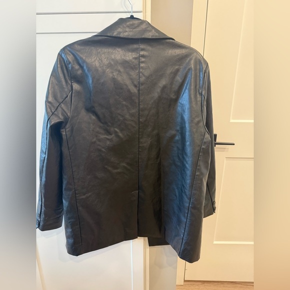Princess Polly Faux Leather Black Jacket - Picture 6 of 6